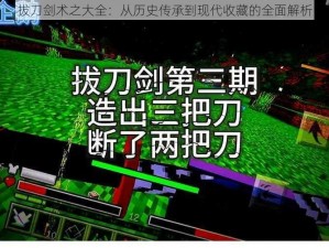 拔刀剑术之大全：从历史传承到现代收藏的全面解析