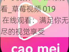 草莓视频019在线观看_草莓视频 019 在线观看：满足你无尽的视觉享受