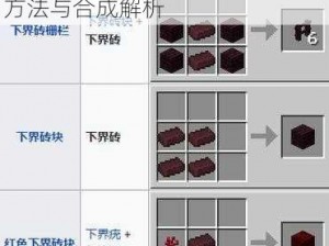 探索我的世界：地狱砖台阶制作方法与合成解析