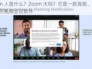 Zoom 人是什么？Zoom 大吗？它是一款高效、便捷、智能的视频会议软件