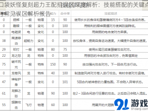 口袋妖怪复刻超力王配招误区深度解析：技能搭配的关键点与常见误区解析报告