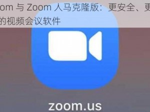 Zoom 与 Zoom 人马克隆版：更安全、更高效的视频会议软件