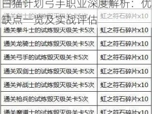 白猫计划弓手职业深度解析：优缺点一览及实战评估