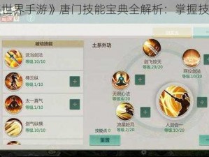 《剑侠世界手游》唐门技能宝典全解析：掌握技能，征战江湖