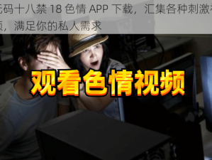 无码十八禁 18 色情 APP 下载，汇集各种刺激视频，满足你的私人需求