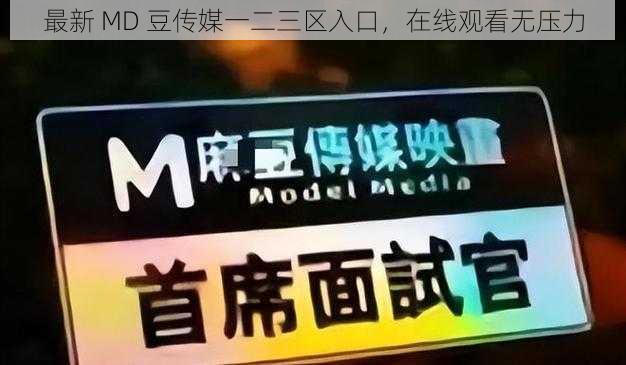 最新 MD 豆传媒一二三区入口，在线观看无压力