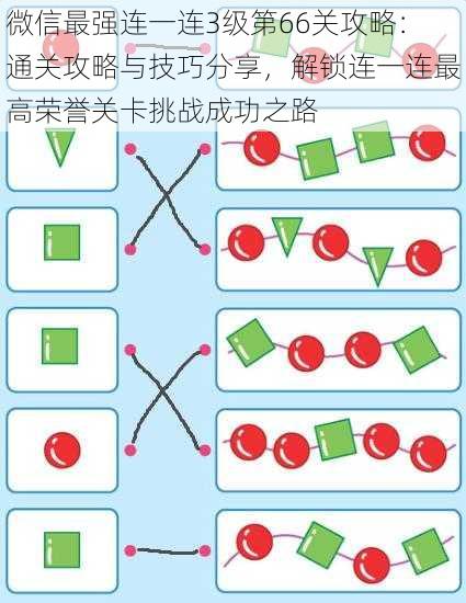 微信最强连一连3级第66关攻略：通关攻略与技巧分享，解锁连一连最高荣誉关卡挑战成功之路