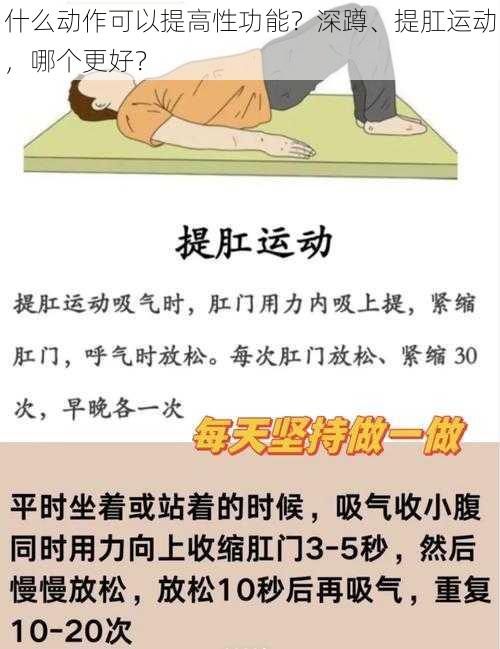 什么动作可以提高性功能？深蹲、提肛运动，哪个更好？