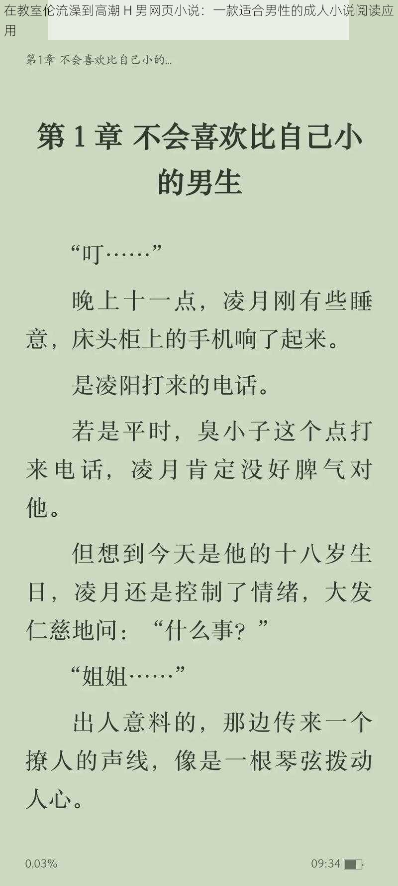 在教室伦流澡到高潮 H 男网页小说：一款适合男性的成人小说阅读应用