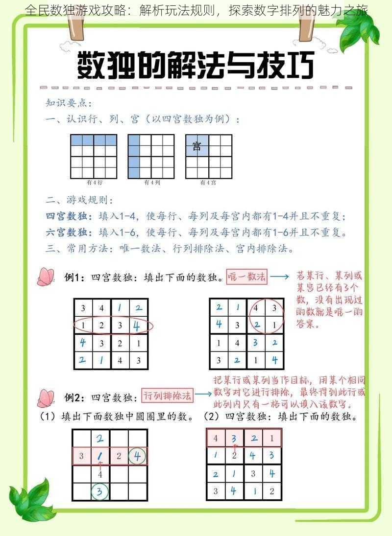 全民数独游戏攻略：解析玩法规则，探索数字排列的魅力之旅