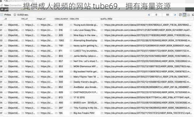 提供成人视频的网站 tube69，拥有海量资源