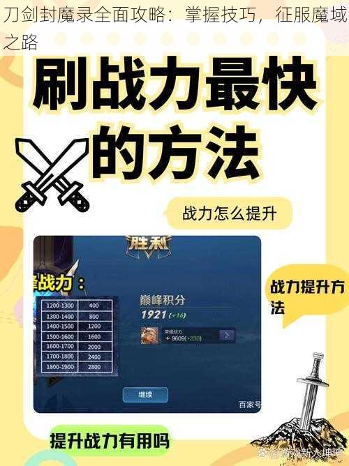 刀剑封魔录全面攻略：掌握技巧，征服魔域之路