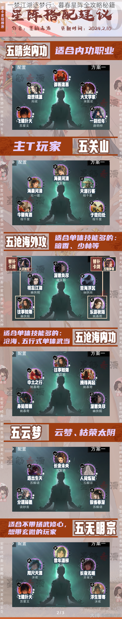 一梦江湖逐梦行：暮春星阵全攻略秘籍