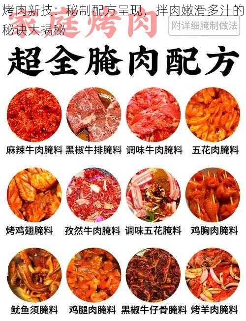 烤肉新技：秘制配方呈现，拌肉嫩滑多汁的秘诀大揭秘