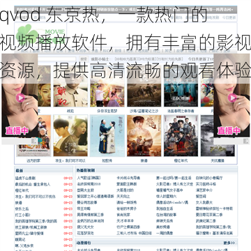 qvod 东京热，一款热门的视频播放软件，拥有丰富的影视资源，提供高清流畅的观看体验