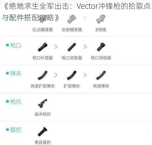 《绝地求生全军出击：Vector冲锋枪的拾取点与配件搭配攻略》