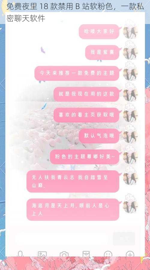 免费夜里 18 款禁用 B 站软粉色，一款私密聊天软件