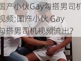 国产小伙Gay勾搭男司机视频;国产小伙 Gay 勾搭男司机视频流出？