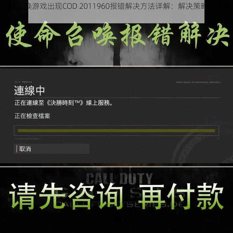 使命召唤游戏出现COD 2011960报错解决方法详解：解决策略与步骤全解析