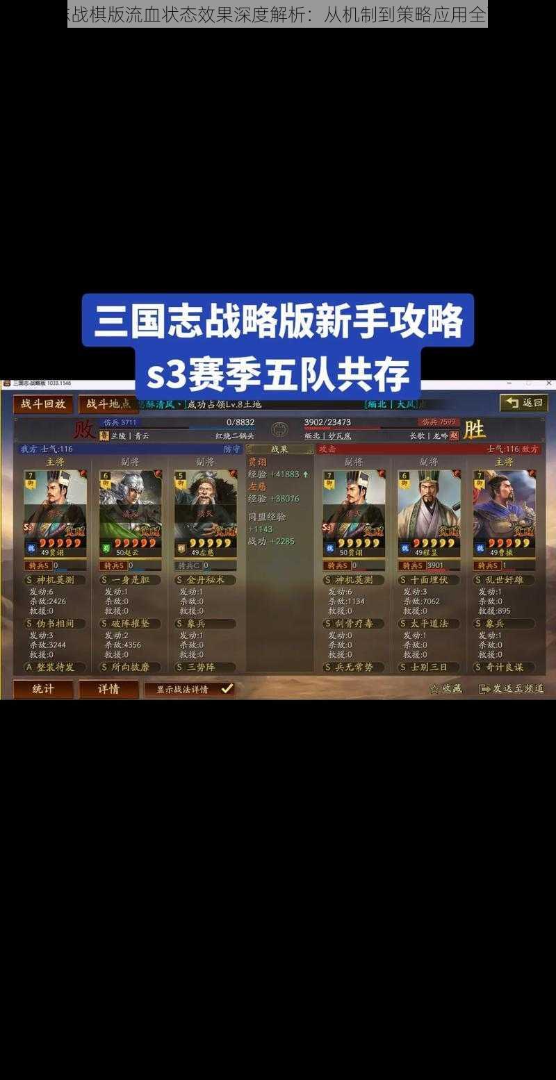 三国志战棋版流血状态效果深度解析：从机制到策略应用全面探讨