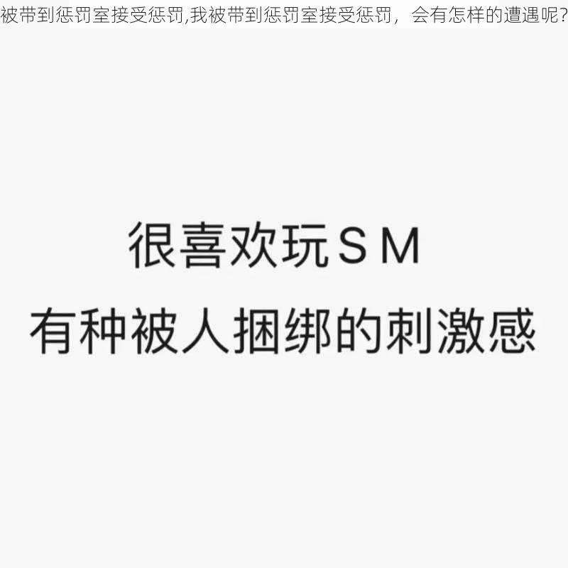 被带到惩罚室接受惩罚,我被带到惩罚室接受惩罚，会有怎样的遭遇呢？