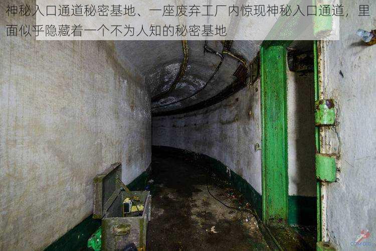 神秘入口通道秘密基地、一座废弃工厂内惊现神秘入口通道，里面似乎隐藏着一个不为人知的秘密基地